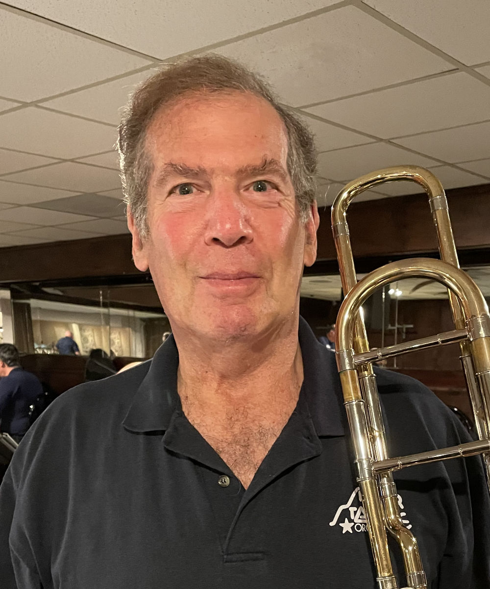 Jeff Behr with his trombone