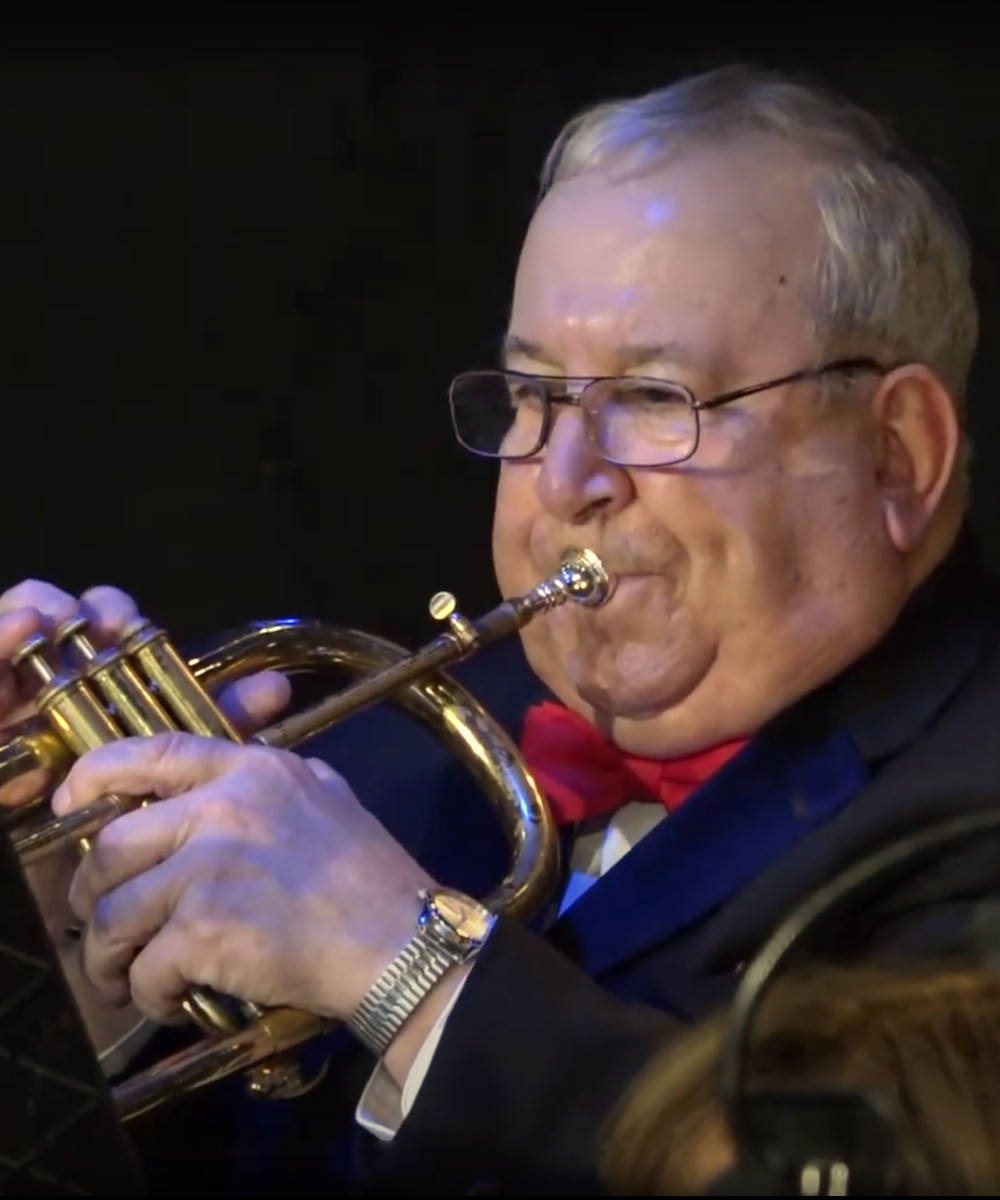 Tom Bender playing flugelhorn
