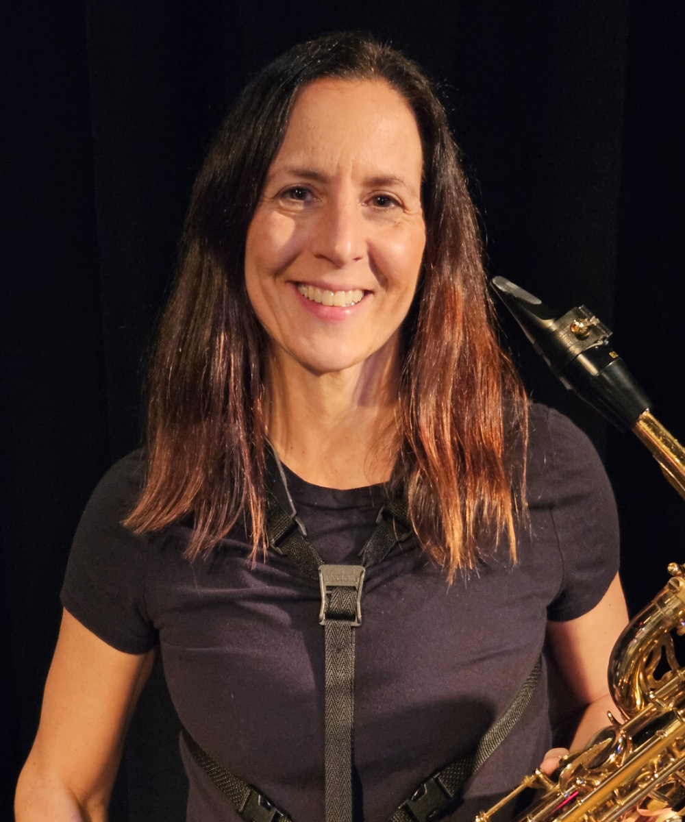 Laney Lemasters with her baritone sax