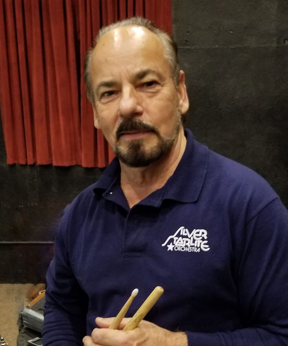 Walt Perelli holding drum sticks
